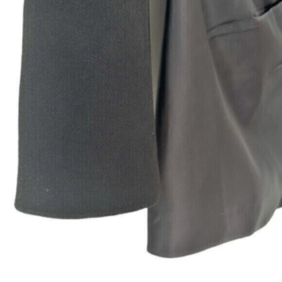 NWOT Nana Jacqueline Elora Blazer Black Gathered Satin Mini Dress Size M - Picture 7 of 13